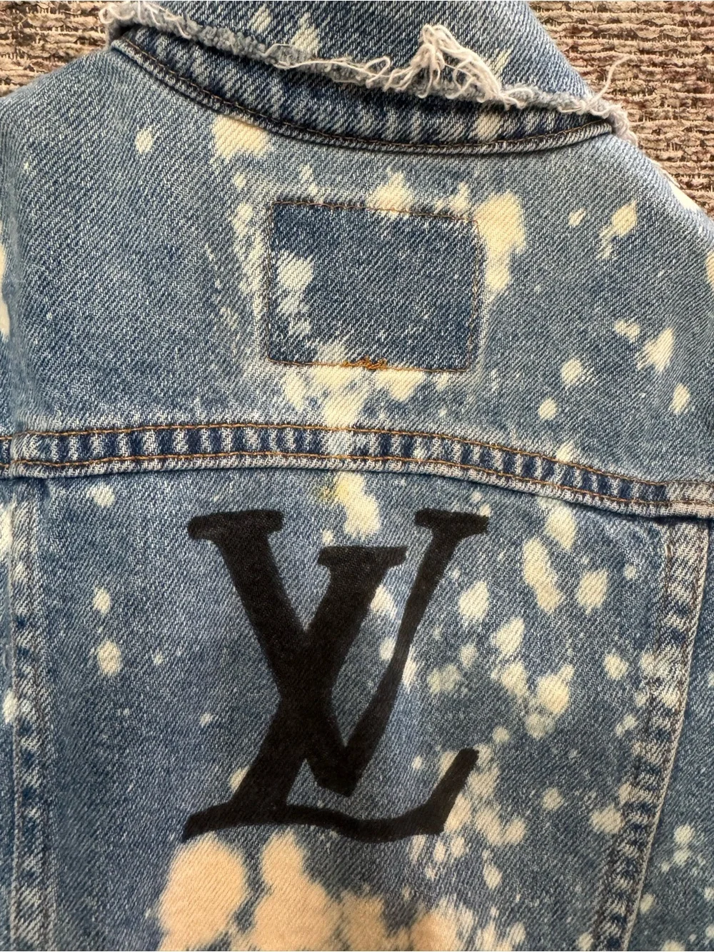 Levi's Light Blue Bleach-Splatter Denim Jacket